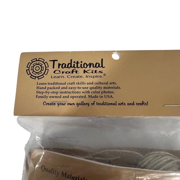 Traditional Craft Kits Basketry Wicker Kit Web Design Plaque 7" USA - Picture 3 of 7